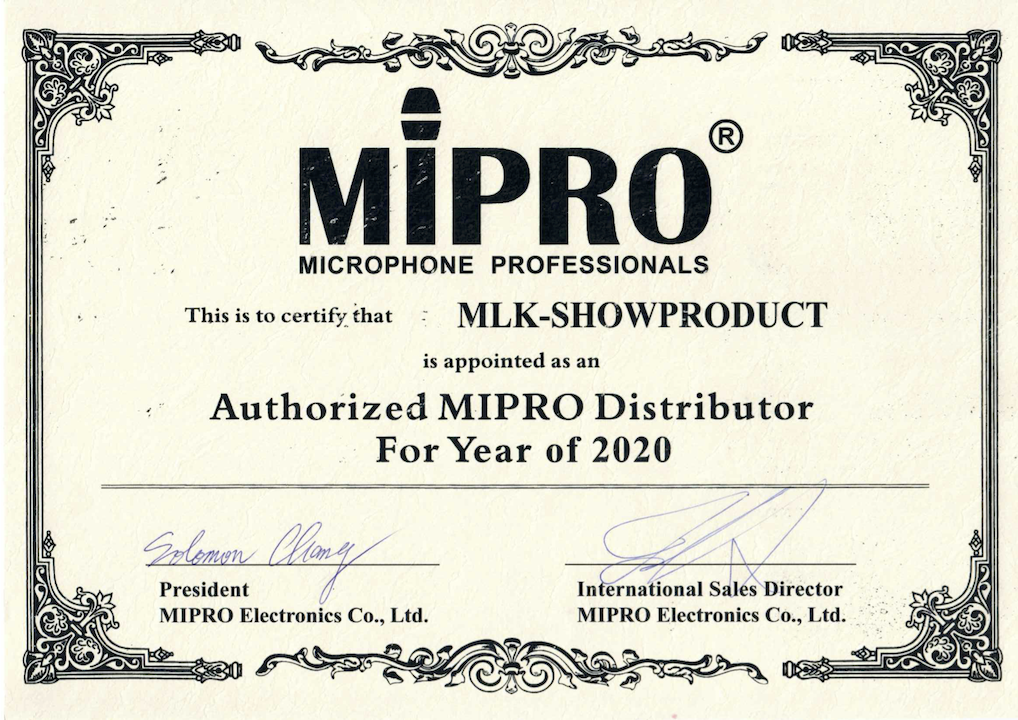 MLK - эксклюзивный дистрибьютор компании MIPRO